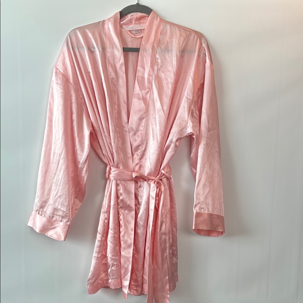 Victoria's Secret Blush Satin Robe